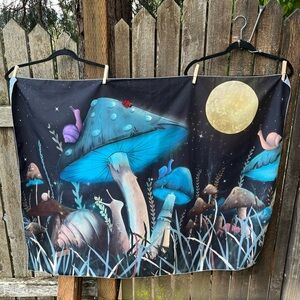 Mushroom Snails Full Moon Tapestry